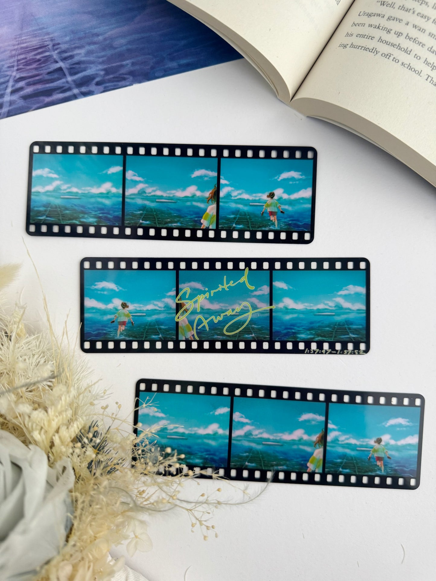 Ghibli Movie Reel Bookmarks - Water Train Tracks