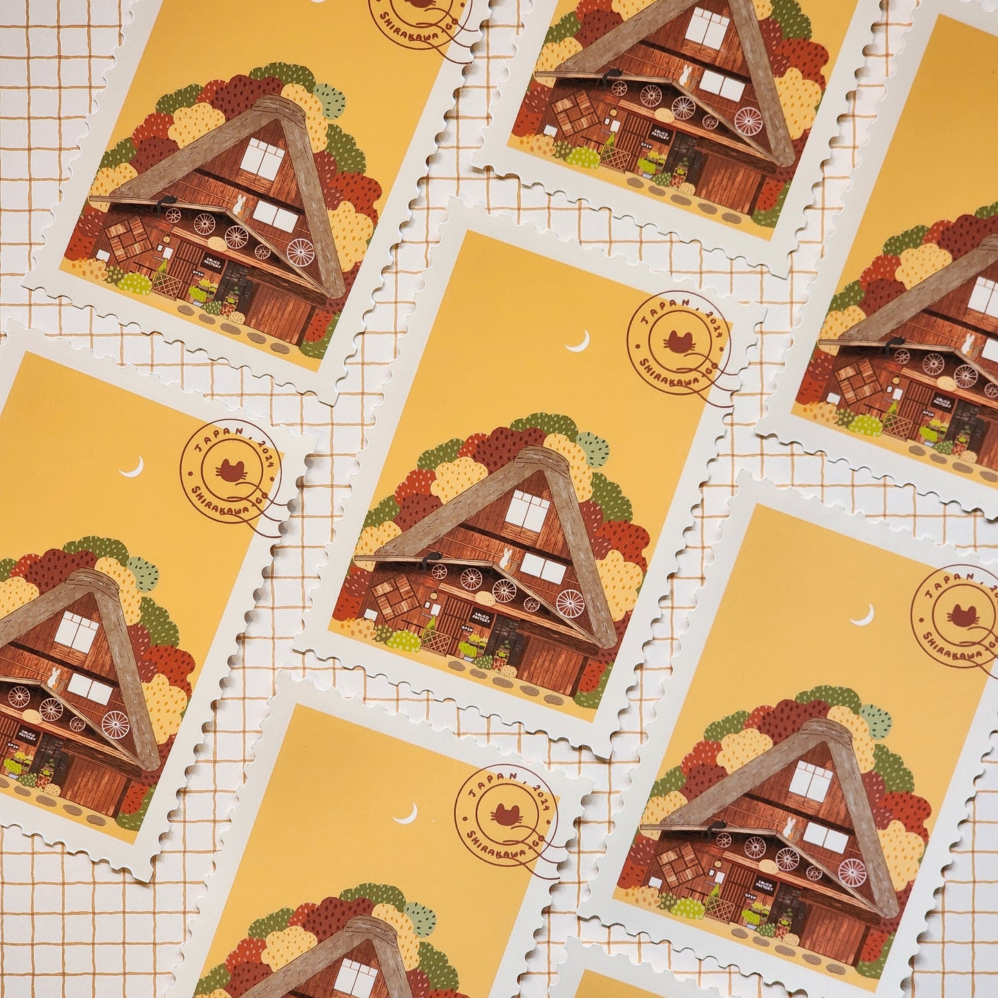 Shirakawa-go Memory Stamp Sticker