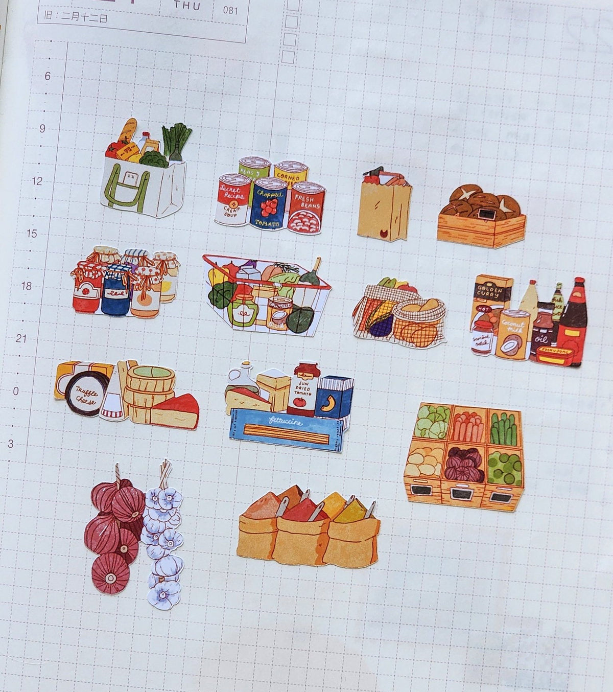 Grocer Sticker Grocery Run Sticker Sheet – Soe & Soe