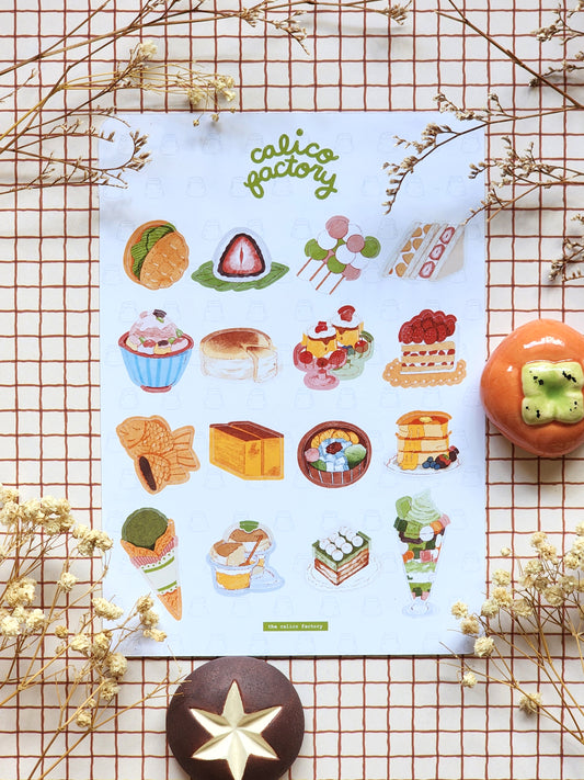 Japanese Sweets Sticker Sheet