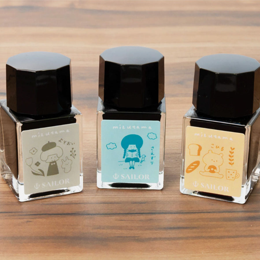 Sailor Limited Edition Mizutama 3 Colour Fountain Pen Ink Set