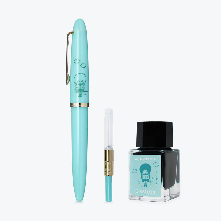 Sailor Profit Junior +10 Mizutama Fountain Pen & Ink Set - Saezuri