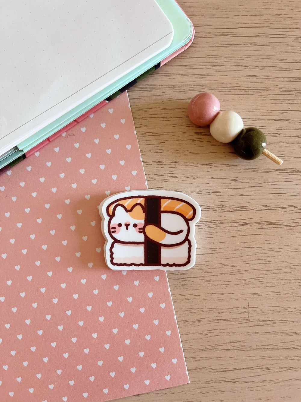 Salmon Nigiri Sushi Cat Sticker