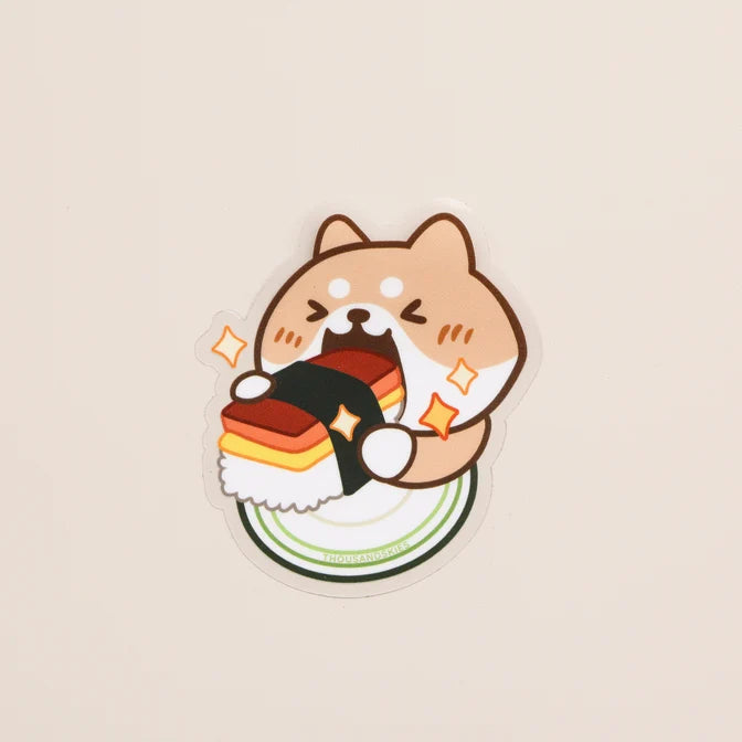 Savory Breakfast - Spam Musubi Vinyl Sticker (Transparent)