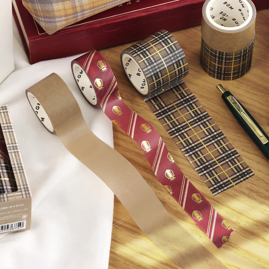 School Colours Foil Stamped Washi Tape Set - Caramel
