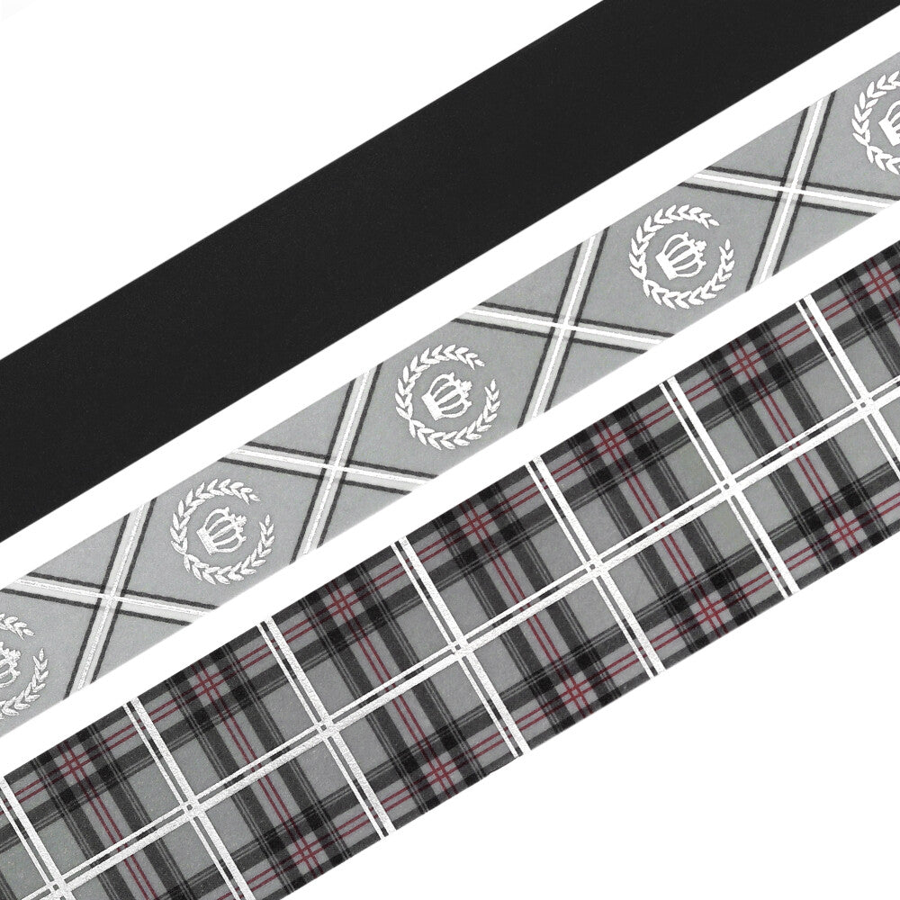 School Colours Foil Stamped Washi Tape Set - Gray