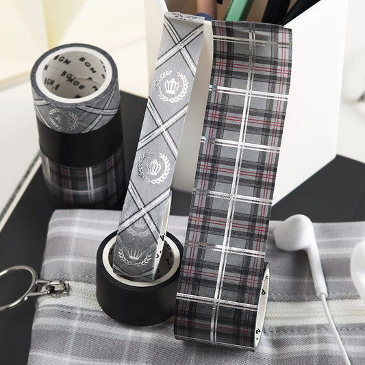 School Colours Foil Stamped Washi Tape Set - Gray