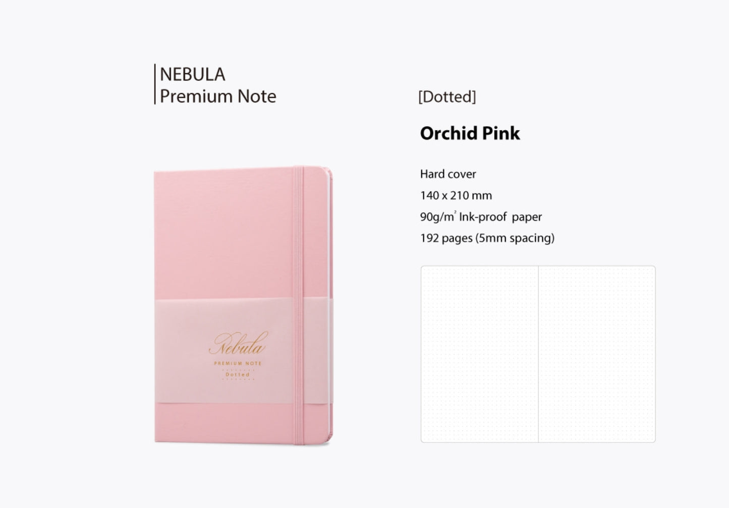 Nebula A5 Premium Note - Orchid Pink (Dot Grid)