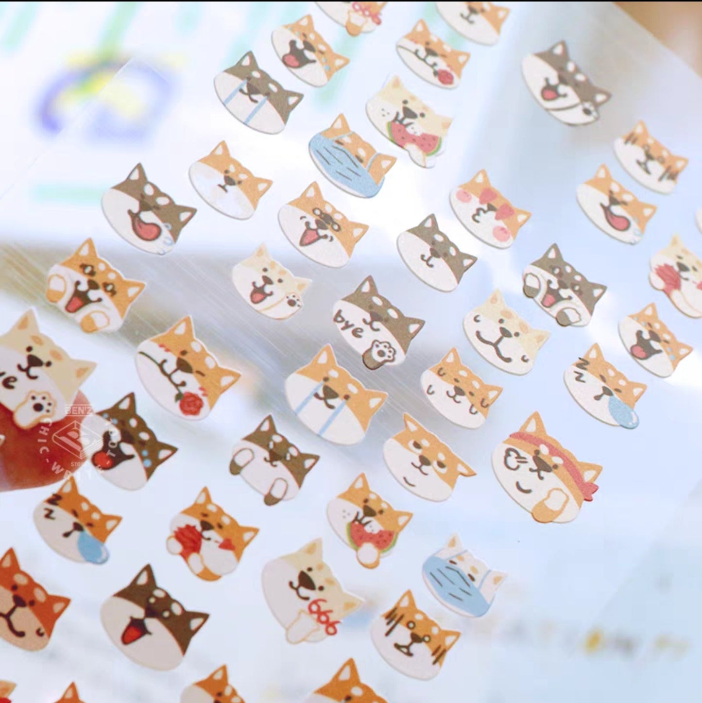 Enthusiastic Shiba Inu Planner Stickers