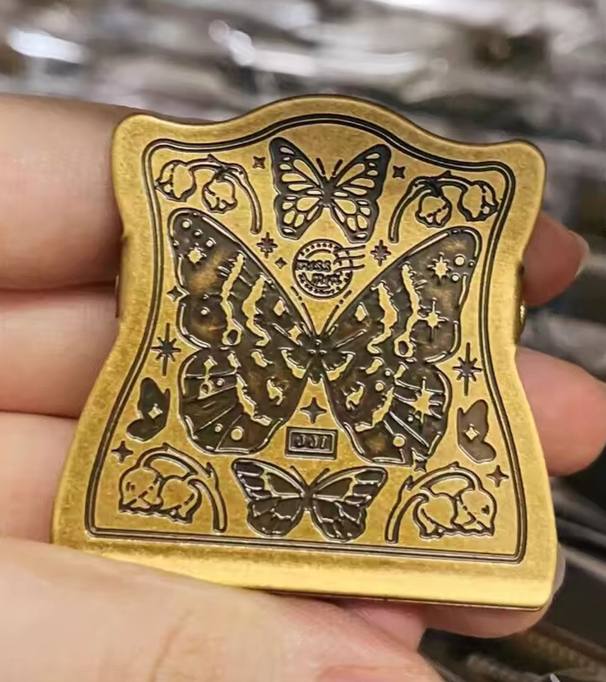 Butterfly House Brass Clip