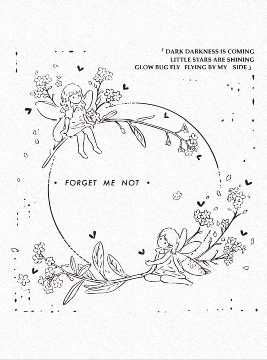 Forget Me Not Fairy Stamp