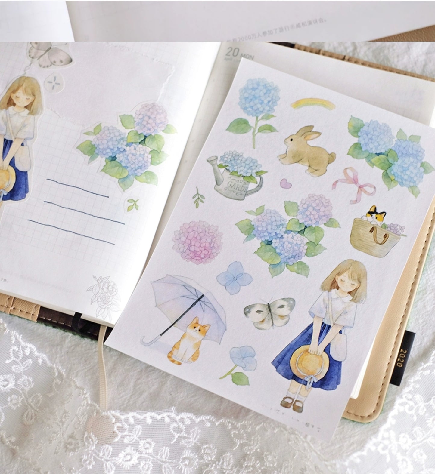 Hydrangeas & Me Stickers Set