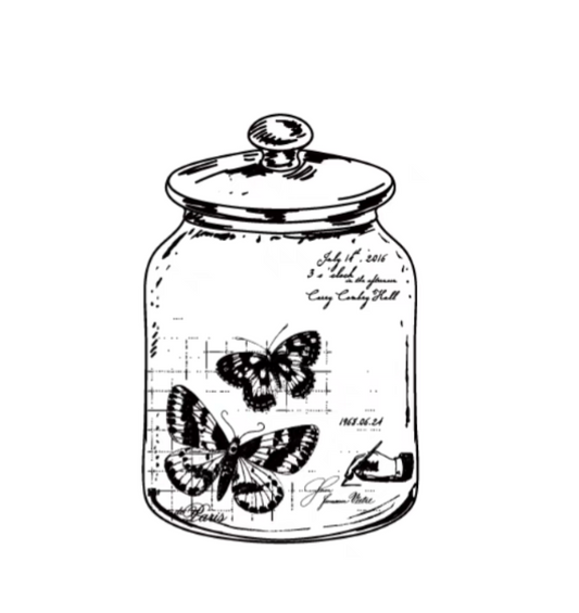 World in a Bottle Stamp - Butterflies