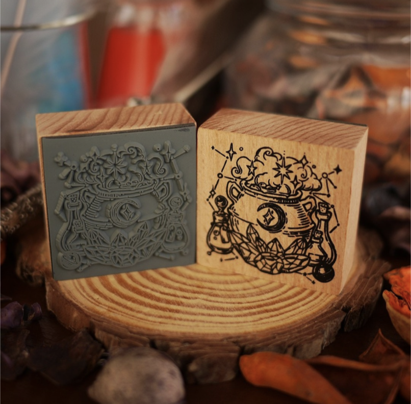 Conjurer's Recipes Wood Stamp