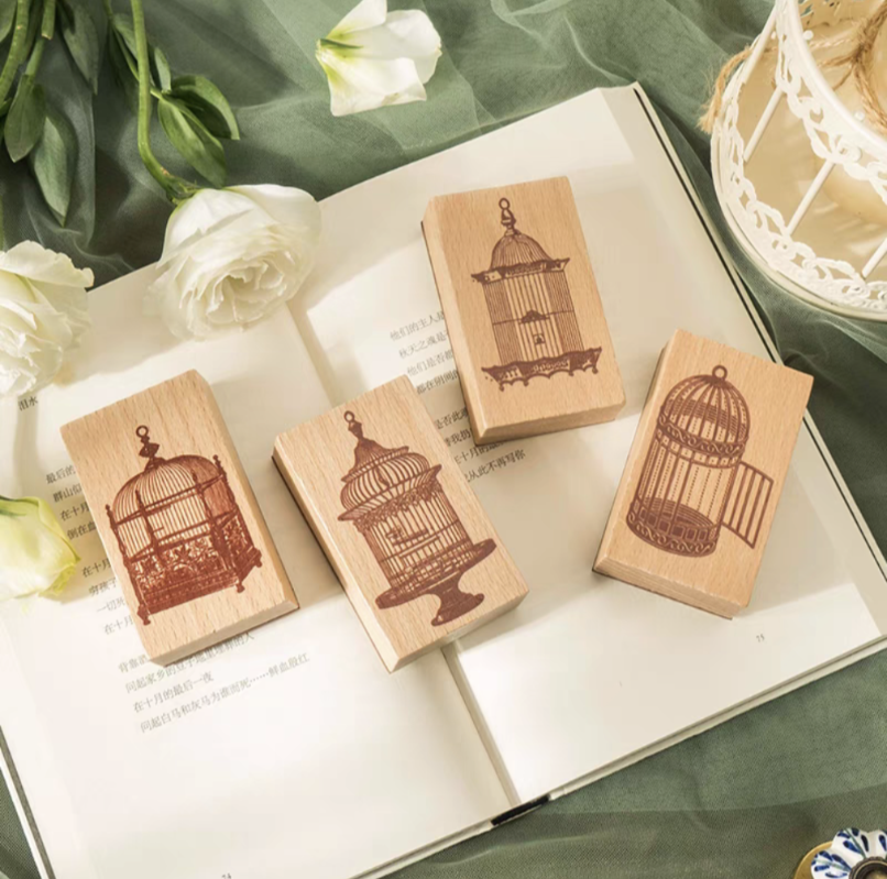 Songbird Secret Garden Wooden Stamp