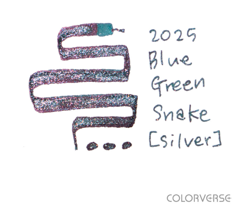 2025 Blue Green Snake - Glistening Silver