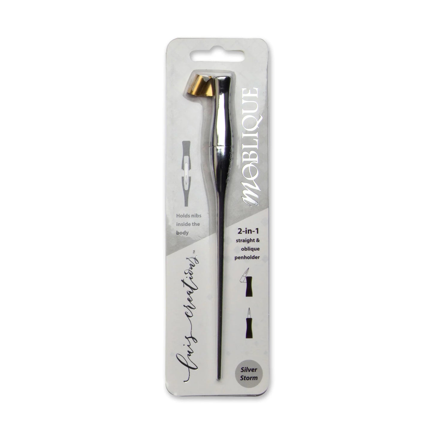 Moblique 2-in-1 Pen Holder - Silver Storm