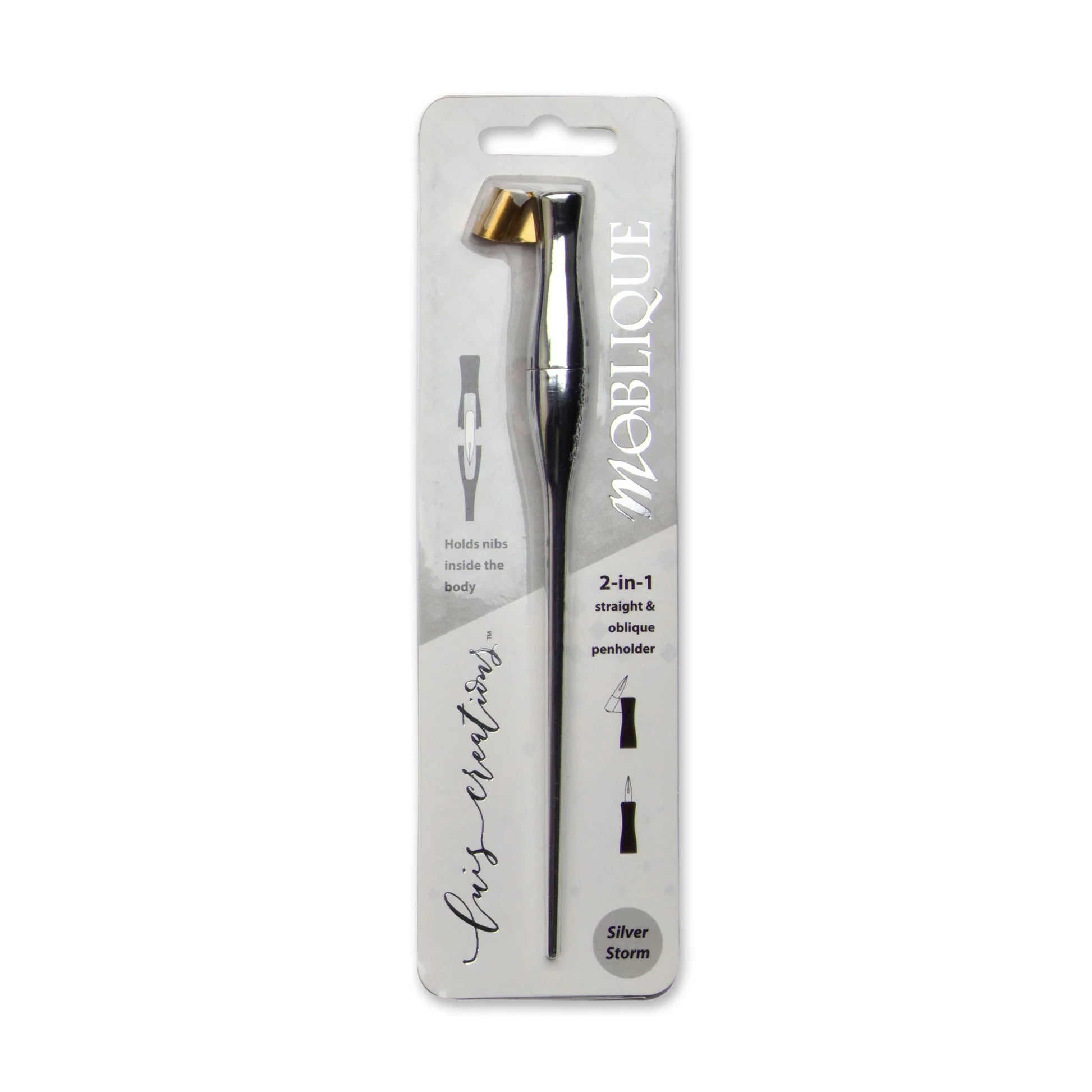 Moblique 2-in-1 Pen Holder - Silver Storm