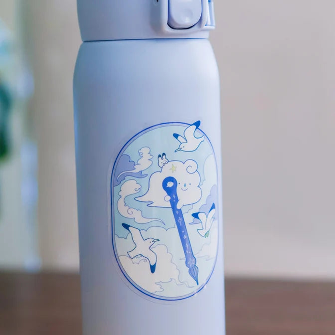 Sky Glass Pen Vinyl Sticker (Transparent)