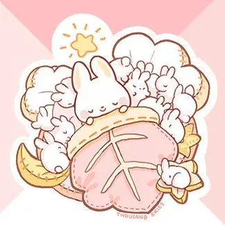 Sleeping Bunnies Vinyl Sticker