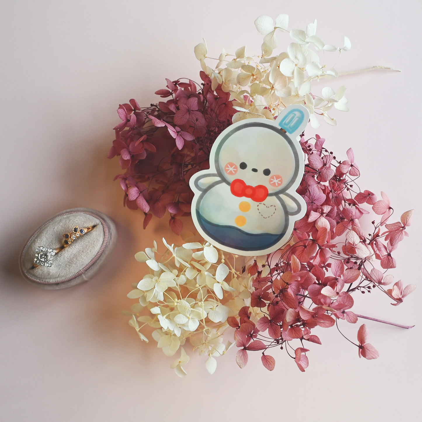 Happy Snowman Vinyl Sticker