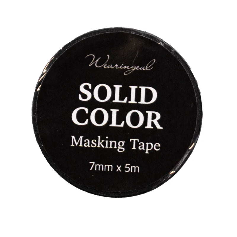 Black Solid Colour Masking Tape