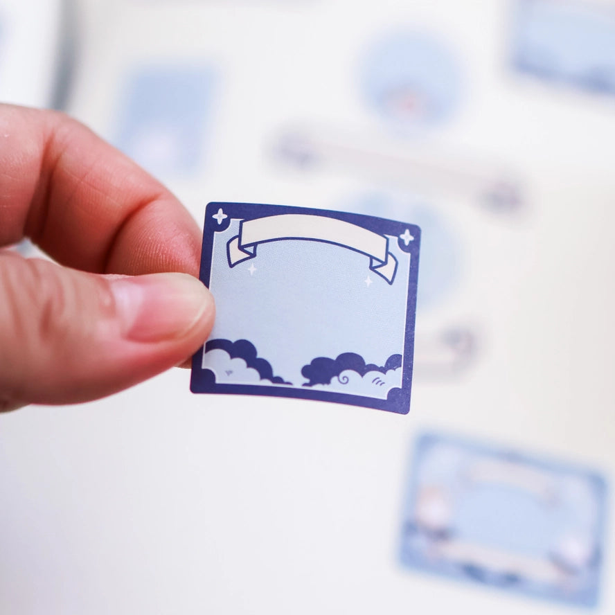 Sparkles and Clouds (Kiss Cut) Paper Roll Labels