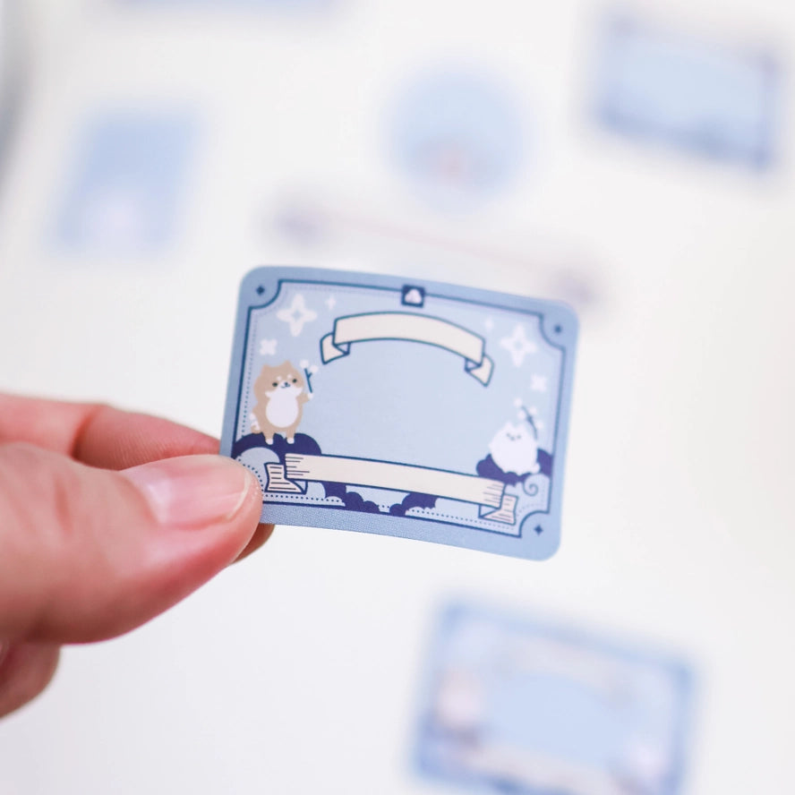 Sparkles and Clouds (Kiss Cut) Paper Roll Labels