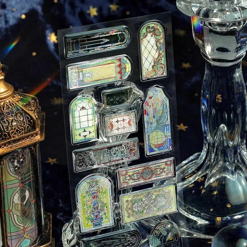 Stained Glass Crystal Stickers