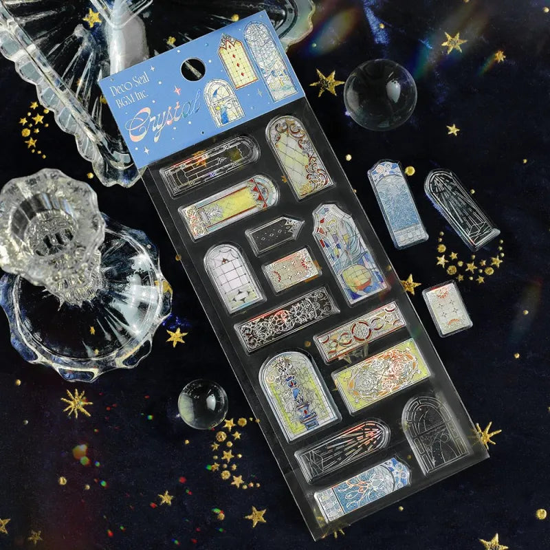 Stained Glass Crystal Stickers