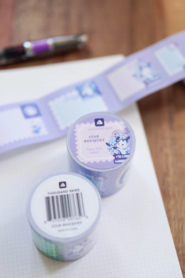 Star Bouquet (Kiss Cut) Paper Roll Labels
