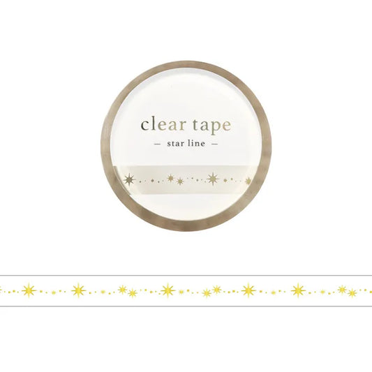 Star Line Foil Stamped Clear Tape