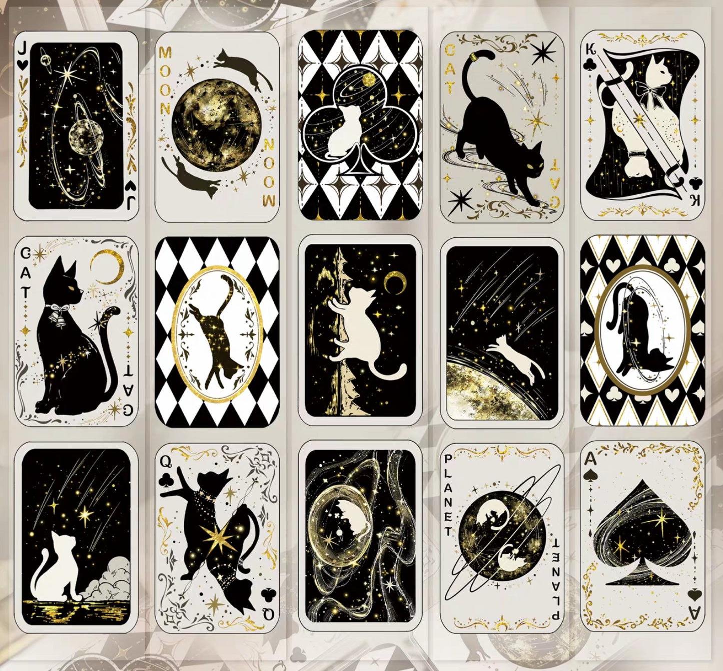 Star Tarot Notes Kiss-Cut Gold Foil-Stamped Tape