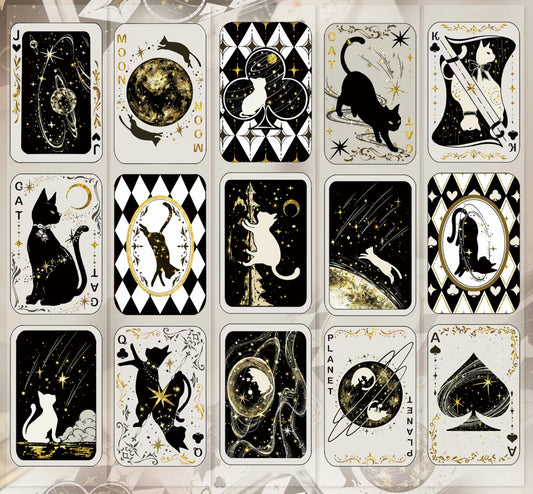 Star Tarot Notes Kiss-Cut Gold Foil-Stamped Tape