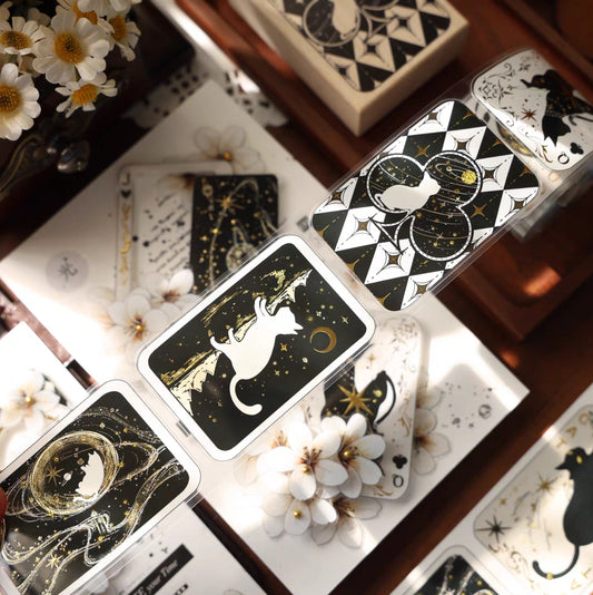Star Tarot Notes Kiss-Cut Gold Foil-Stamped Tape