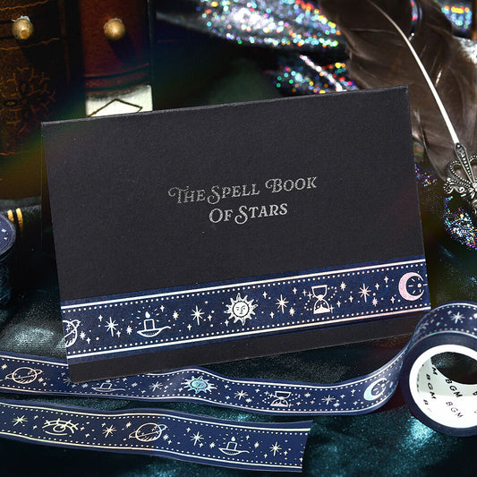 Star Magic Book Silver Foil-stamped Washi Tape  - Ao