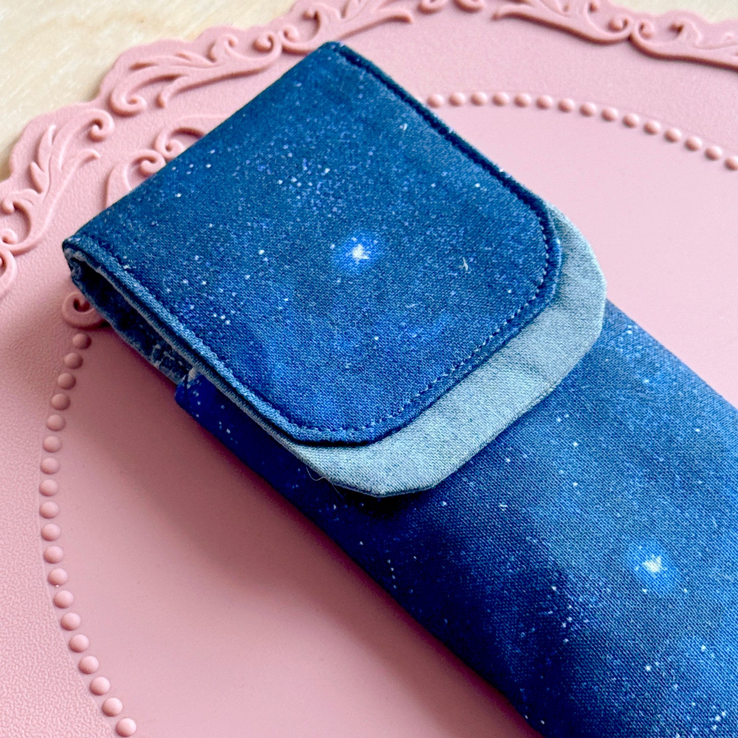Handmade Starry Night 3 Slot Pen Case