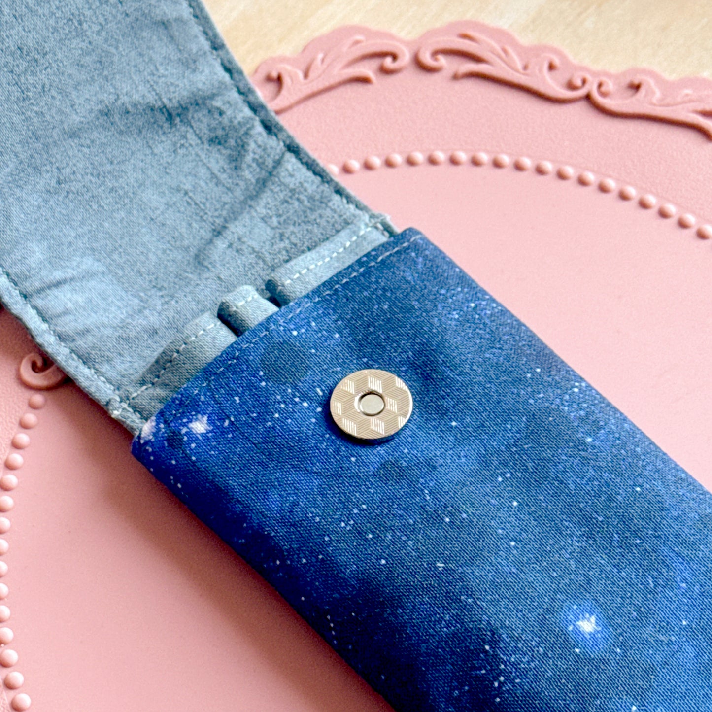 Handmade Starry Night 3 Slot Pen Case