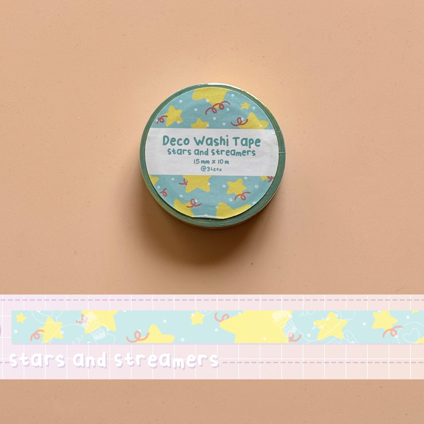 Stars and Streamers Deco Washi Tape