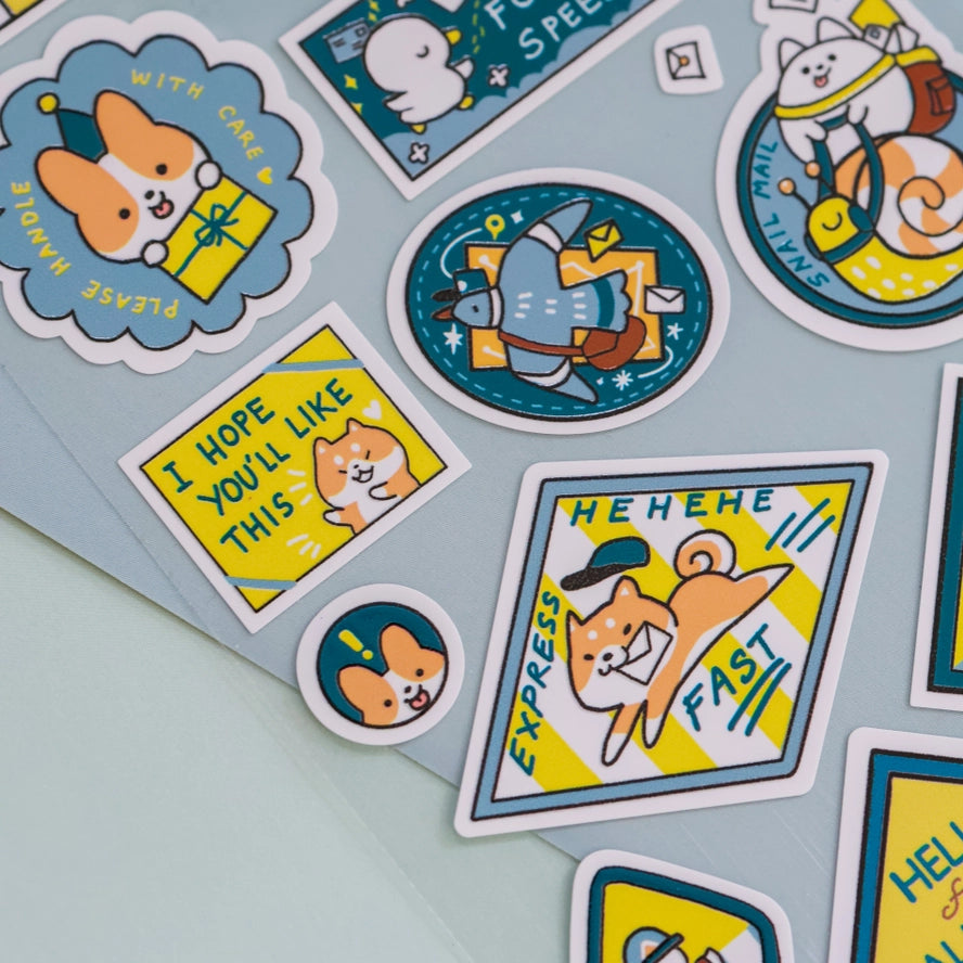 Delivery Service Clear Sticker Sheet
