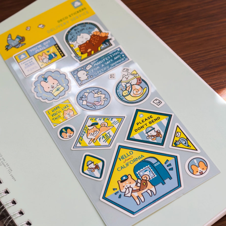 Delivery Service Clear Sticker Sheet