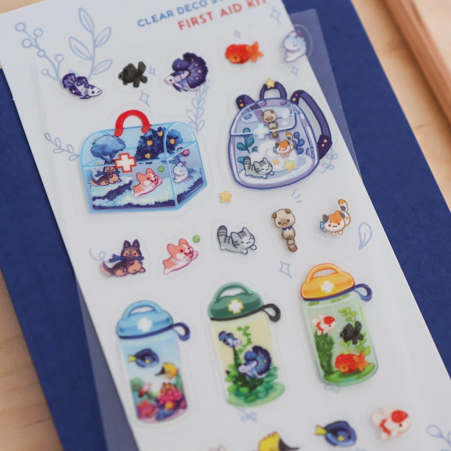 First Aid Kit Clear Sticker Sheet