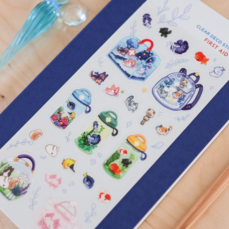 First Aid Kit Clear Sticker Sheet