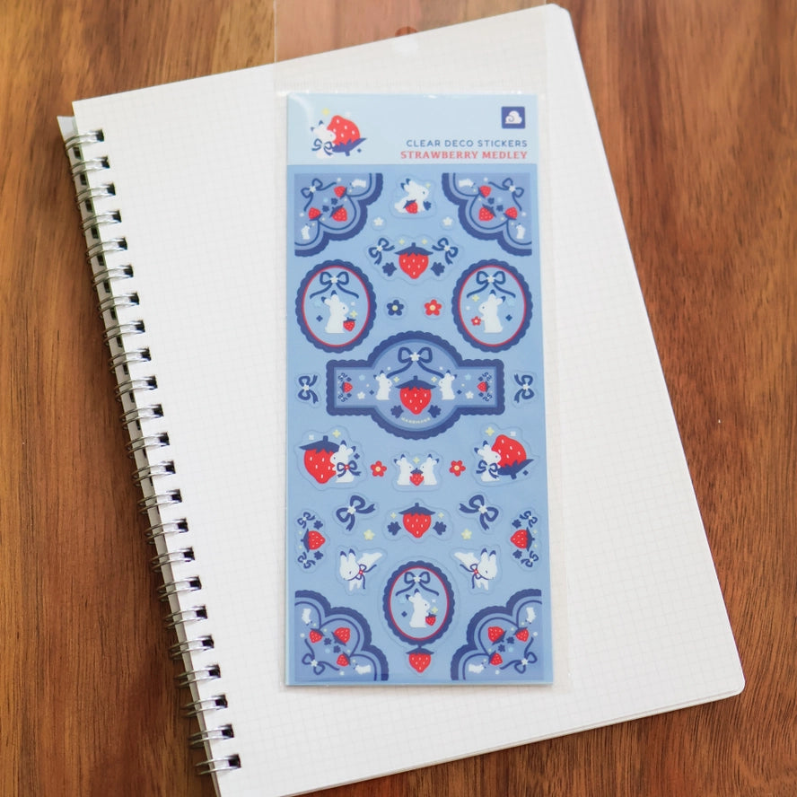 Strawberry Medley Clear Sticker Sheet