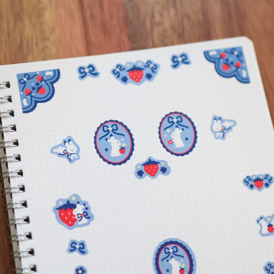 Strawberry Medley Clear Sticker Sheet