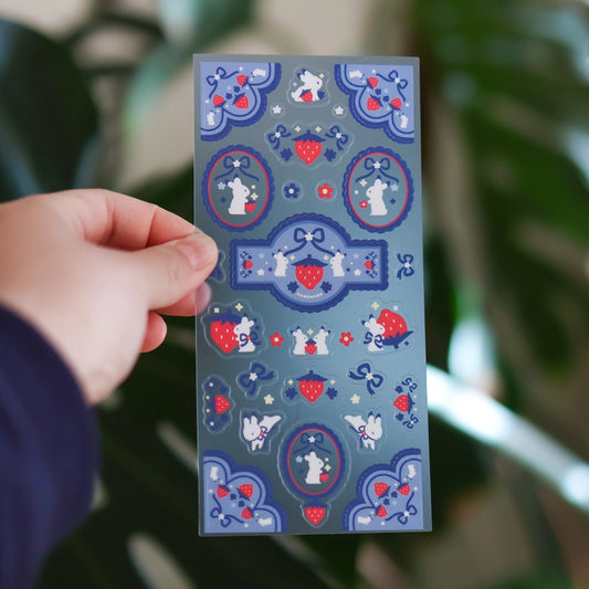 Strawberry Medley Clear Sticker Sheet