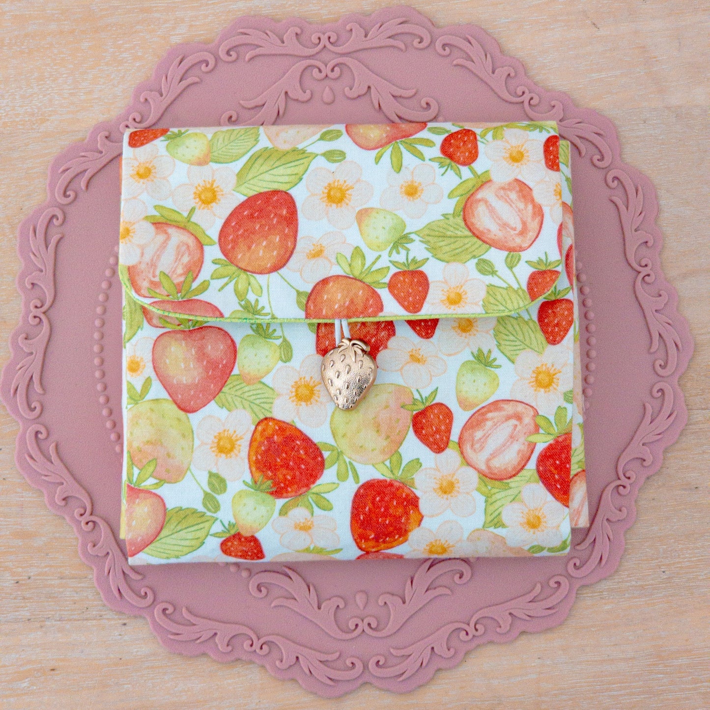 Handmade Strawberry x Lime Mini Pen Wrap