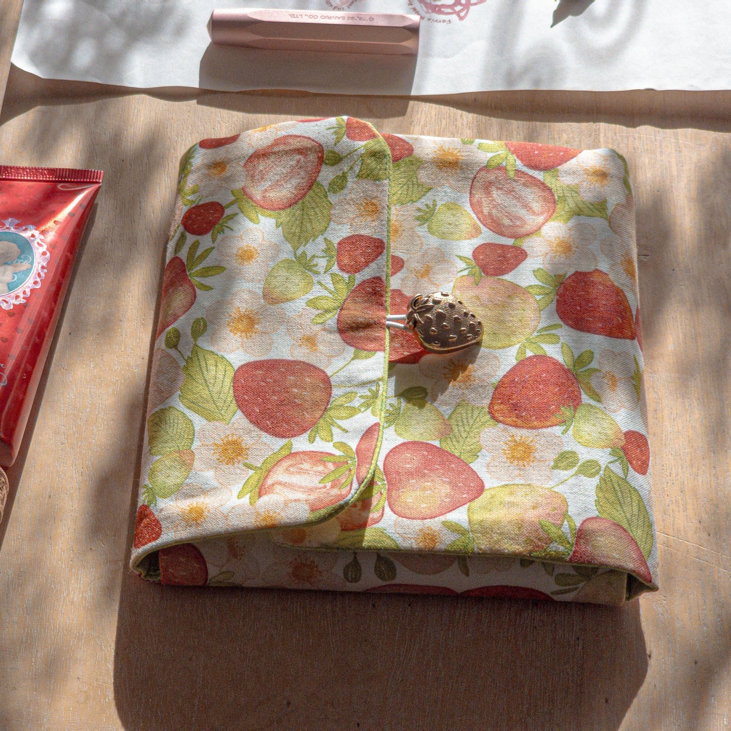 Handmade Strawberry x Lime Mini Pen Wrap