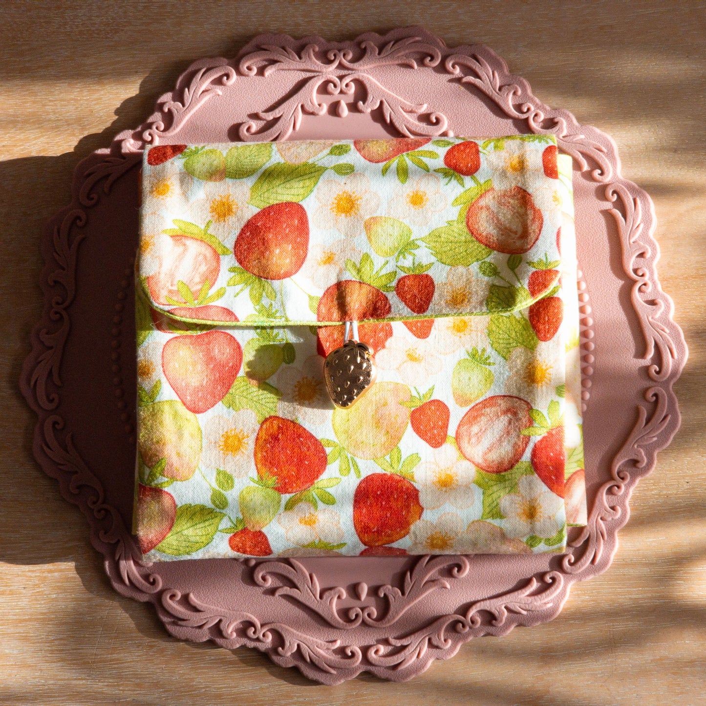 Handmade Strawberry x Lime Mini Pen Wrap