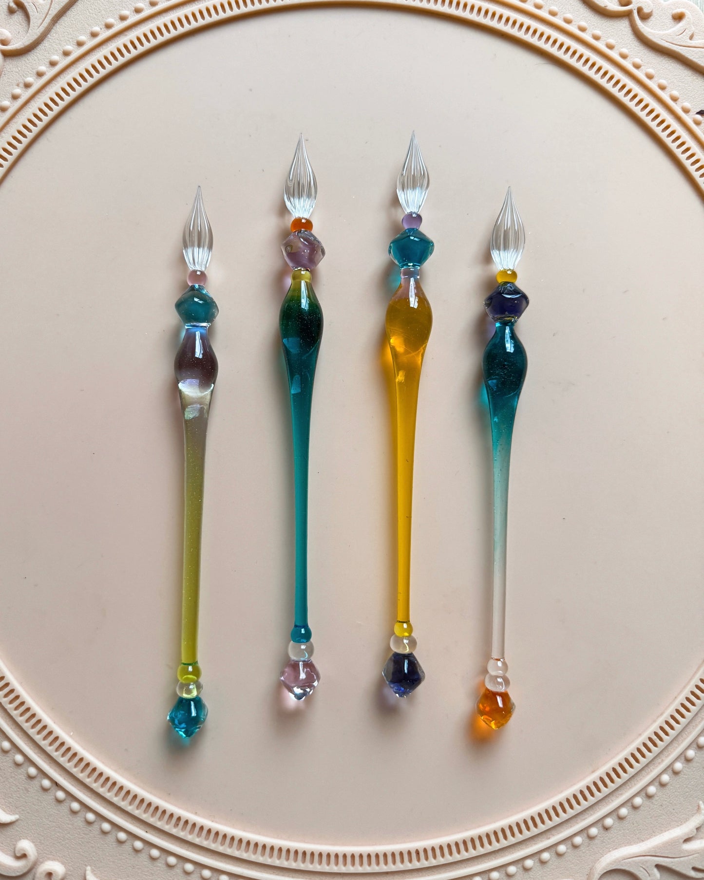 Handmade Aurora Glass Pen - Itehari (Winter)